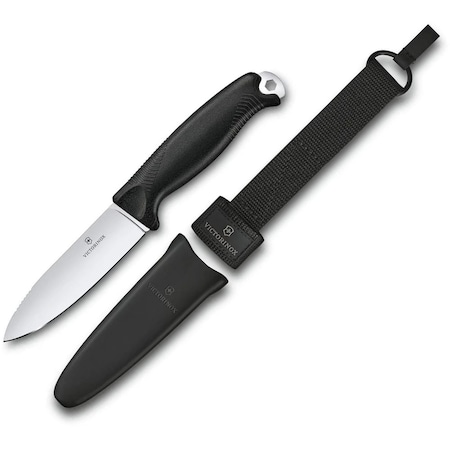 Swiss Army Brands 2024 Victorinox Venture, Black With Sheath, Belt Carry Loop, Compatible With Molle VIC-3.0902.3